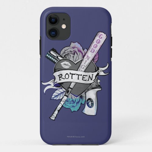 Suicide Squad  Harley Quinn Rotten Tattoo Art iPhone 11 Case