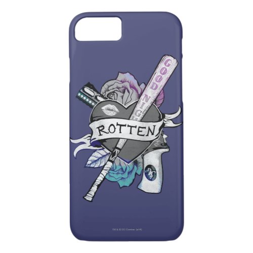 Suicide Squad  Harley Quinn Rotten Tattoo Art iPhone 87 Case