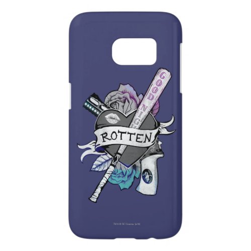 Suicide Squad  Harley Quinn Rotten Tattoo Art Samsung Galaxy S7 Case