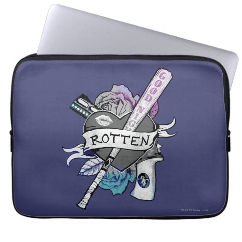 Suicide Squad  Harley Quinn Rotten Tattoo Art Laptop Sleeve
