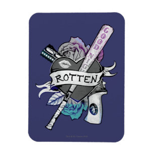 Suicide Squad Harley Quinn "Rotten" Tattoo Art Magnet
