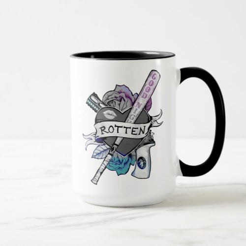 Suicide Squad  Harley Quinn Rotten Tattoo Art Mug