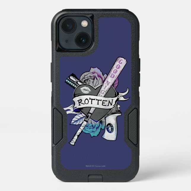 Suicide Squad | Harley Quinn "Rotten" Tattoo Art Otterbox iPhone Case (Back)