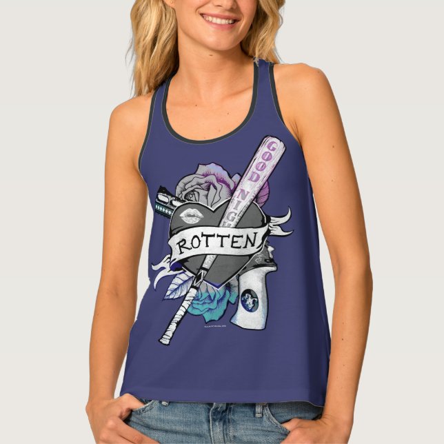 Suicide Squad | Harley Quinn "Rotten" Tattoo Art Tank Top (Front)