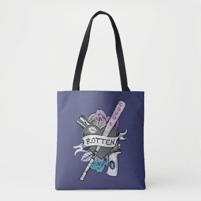 Suicide Squad | Harley Quinn "Rotten" Tattoo Art Tote Bag (Front)