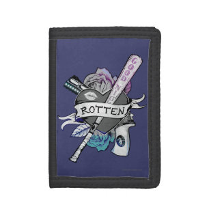 Suicide Squad Harley Quinn "Rotten" Tattoo Art Tri-fold Wallet