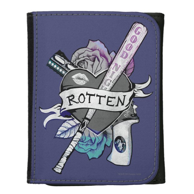 Suicide Squad | Harley Quinn "Rotten" Tattoo Art Wallet (Front Vertical)