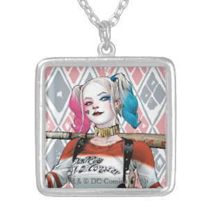 Suicide Squad Harley Quinn Silver Plated Necklace
