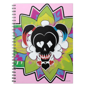 Suicide Squad Harley Quinn Skull Tattoo Art Notebook