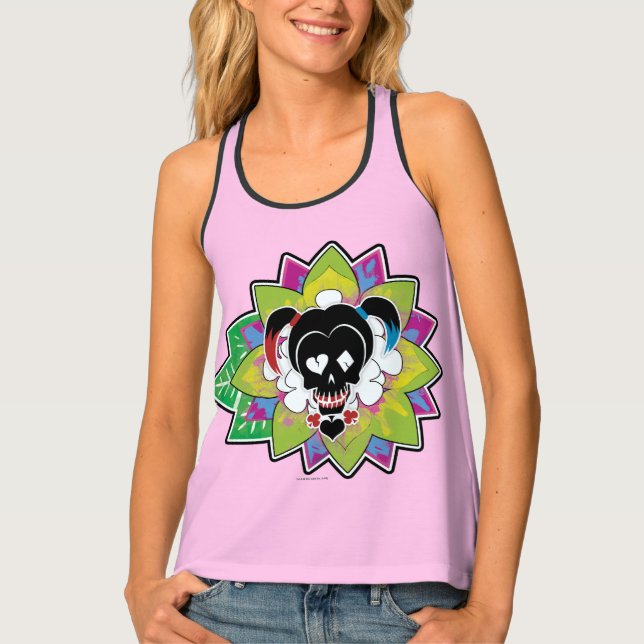Suicide Squad | Harley Quinn Skull Tattoo Art Tank Top (Front)