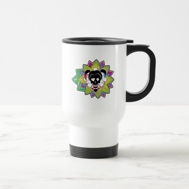 Suicide Squad | Harley Quinn Skull Tattoo Art Travel Mug (Right)