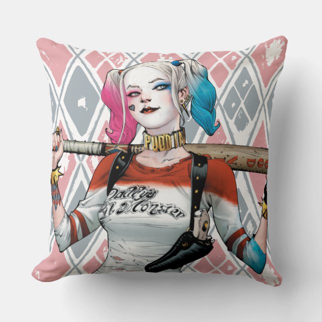 Suicide Squad | Harley Quinn Throw Pillow (Front)