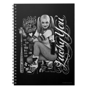 Suicide Squad Harley Quinn Typography Photo Notebook