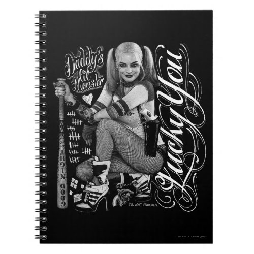 Suicide Squad  Harley Quinn Typography Photo Notebook