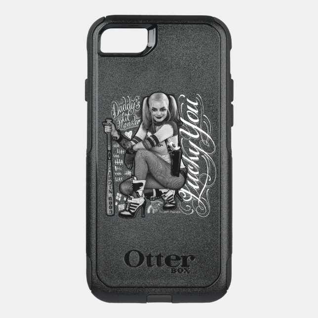 Suicide Squad | Harley Quinn Typography Photo Otterbox iPhone Case (Back)