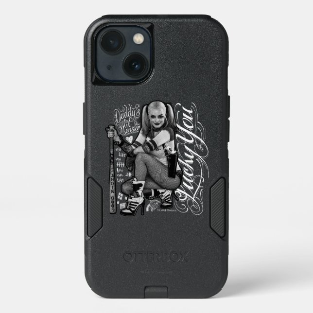 Suicide Squad | Harley Quinn Typography Photo Otterbox iPhone Case (Back)