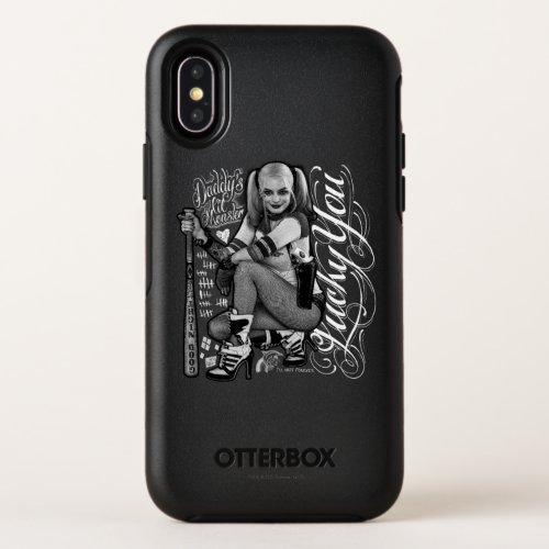Suicide Squad  Harley Quinn Typography Photo OtterBox Symmetry iPhone X Case