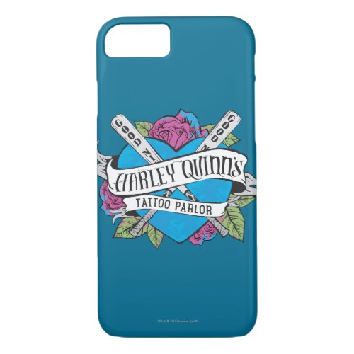 Suicide Squad  Harley Quinns Tattoo Parlor Heart iPhone 87 Case