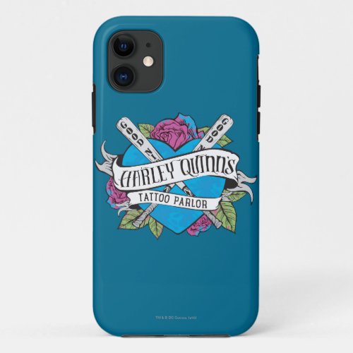 Suicide Squad  Harley Quinns Tattoo Parlor Heart iPhone 11 Case