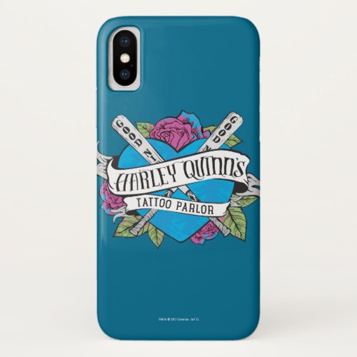 Suicide Squad  Harley Quinns Tattoo Parlor Heart iPhone X Case