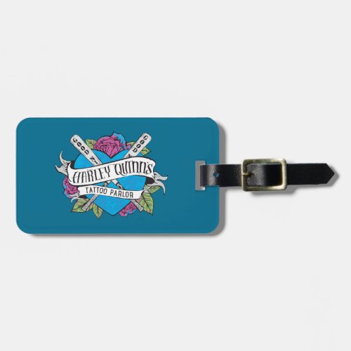 Suicide Squad  Harley Quinns Tattoo Parlor Heart Luggage Tag