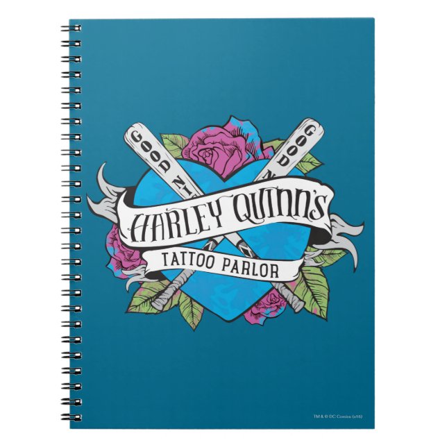 Suicide Squad | Harley Quinn's Tattoo Parlor Heart Notebook (Front)