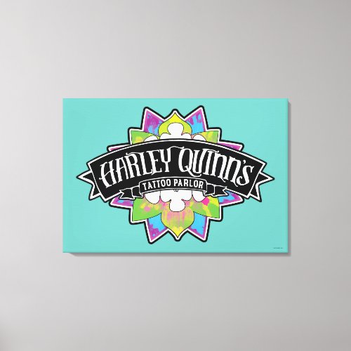 Suicide Squad  Harley Quinns Tattoo Parlor Lotus Canvas Print