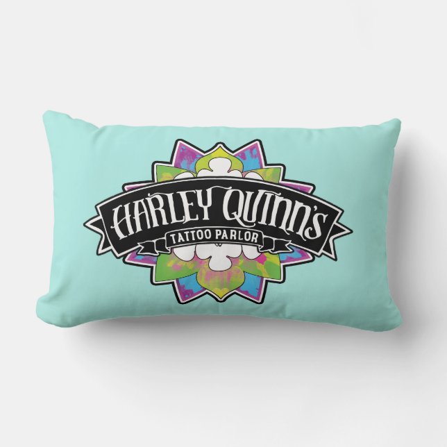 Suicide Squad | Harley Quinn's Tattoo Parlor Lotus Lumbar Pillow (Front)