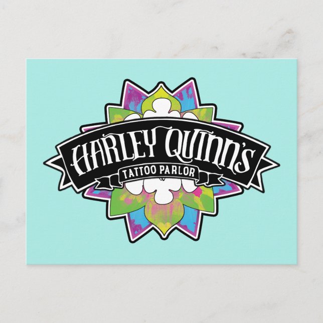 Suicide Squad | Harley Quinn's Tattoo Parlor Lotus Postcard (Front)