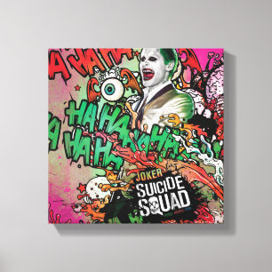 Suicide Squad Joker Character Graffiti Canvas Print