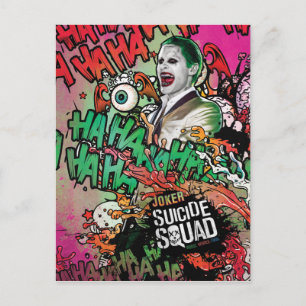 Suicide Squad Joker Character Graffiti Postcard