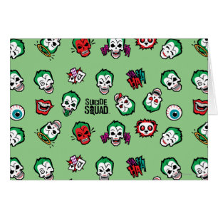 Suicide Squad Joker Emoji Pattern