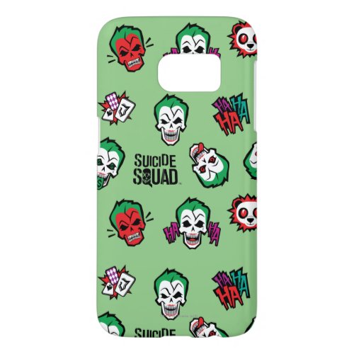 Suicide Squad  Joker Emoji Pattern Samsung Galaxy S7 Case