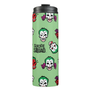 Suicide Squad Joker Emoji Pattern Thermal Tumbler
