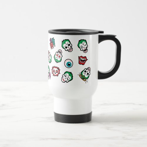 Suicide Squad  Joker Emoji Pattern Travel Mug