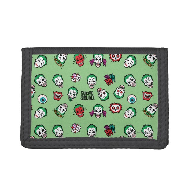 Suicide Squad | Joker Emoji Pattern Tri-fold Wallet (Front)