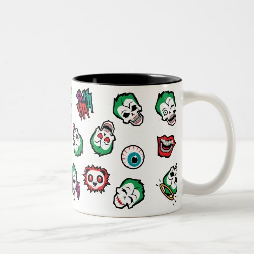 Suicide Squad  Joker Emoji Pattern Two_Tone Coffee Mug