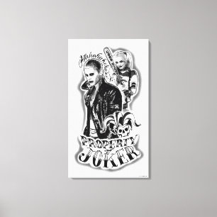 Suicide Squad   Joker & Harley Airbrush Tattoo Canvas Print