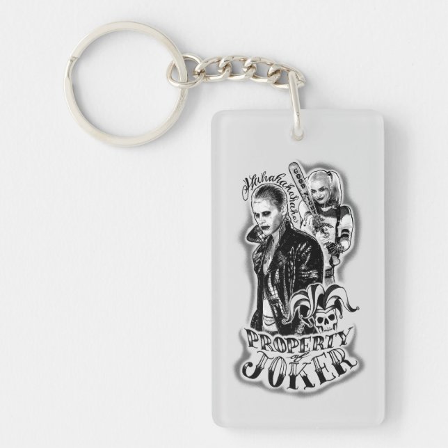 Suicide Squad | Joker & Harley Airbrush Tattoo Keychain (Front)