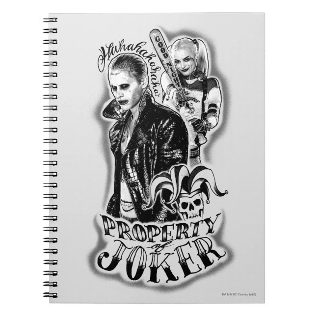 Suicide Squad | Joker & Harley Airbrush Tattoo Notebook (Front)