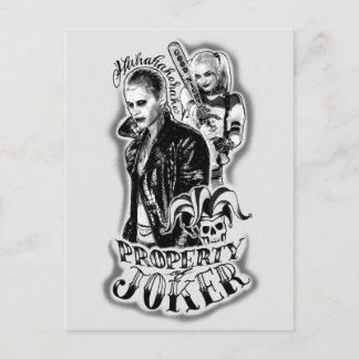 Suicide Squad | Joker & Harley Airbrush Tattoo Postcard
