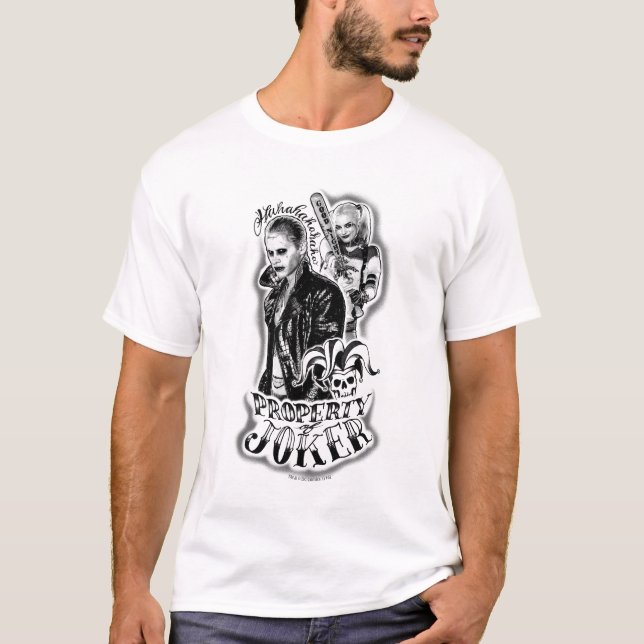 Suicide Squad | Joker & Harley Airbrush Tattoo T-Shirt (Front)
