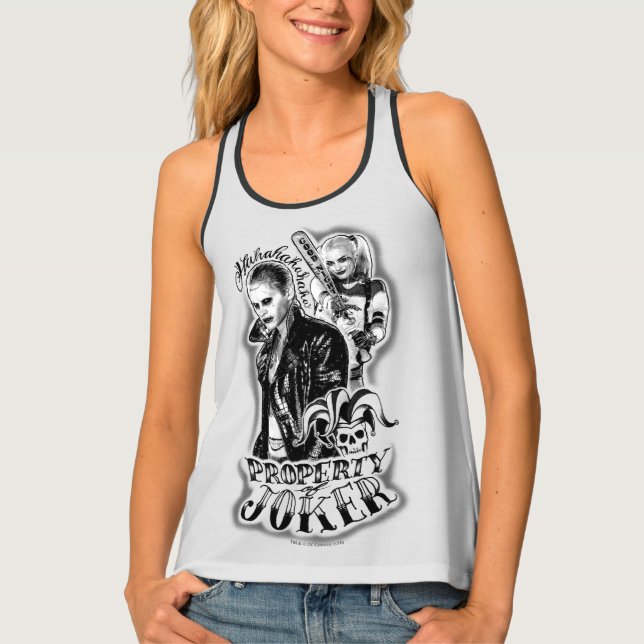 Suicide Squad | Joker & Harley Airbrush Tattoo Tank Top (Front)