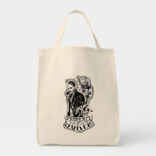 Suicide Squad Joker & Harley Airbrush Tattoo Tote Bag