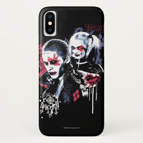 Suicide Squad  Joker  Harley Painted Graffiti iPhone X Case