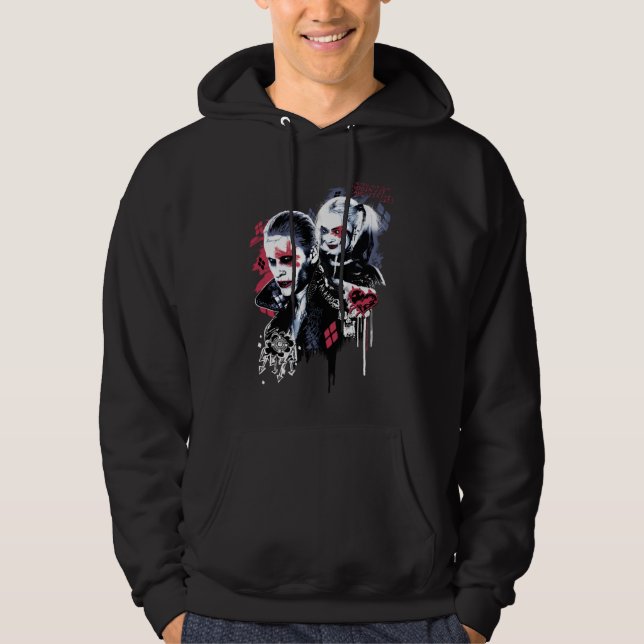 Suicide Squad | Joker & Harley Painted Graffiti Hoodie (Front)