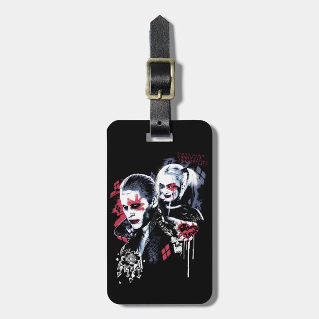 Suicide Squad | Joker & Harley Painted Graffiti Luggage Tag (Front Vertical)