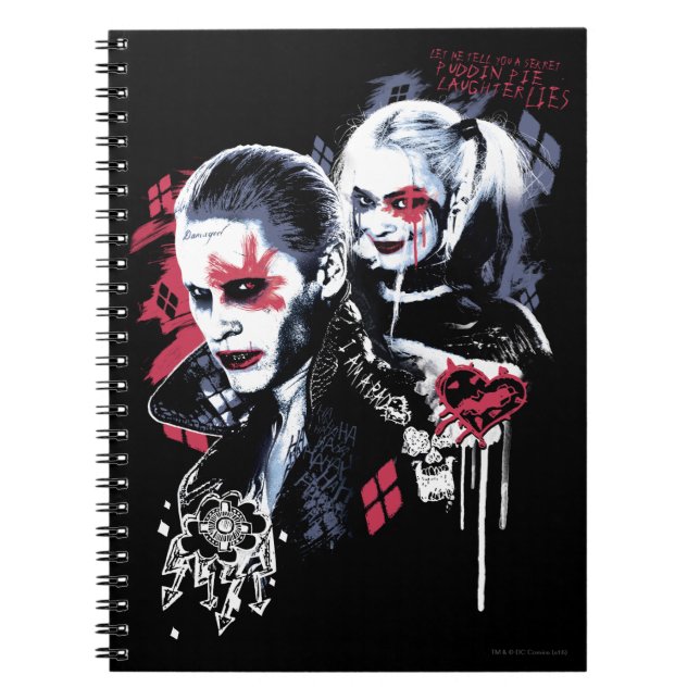 Suicide Squad | Joker & Harley Painted Graffiti Notebook (Front)