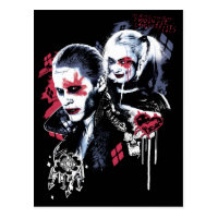 Suicide Squad | Joker & Harley Painted Graffiti Postcard