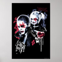 Suicide Squad | Joker & Harley Painted Graffiti Poster